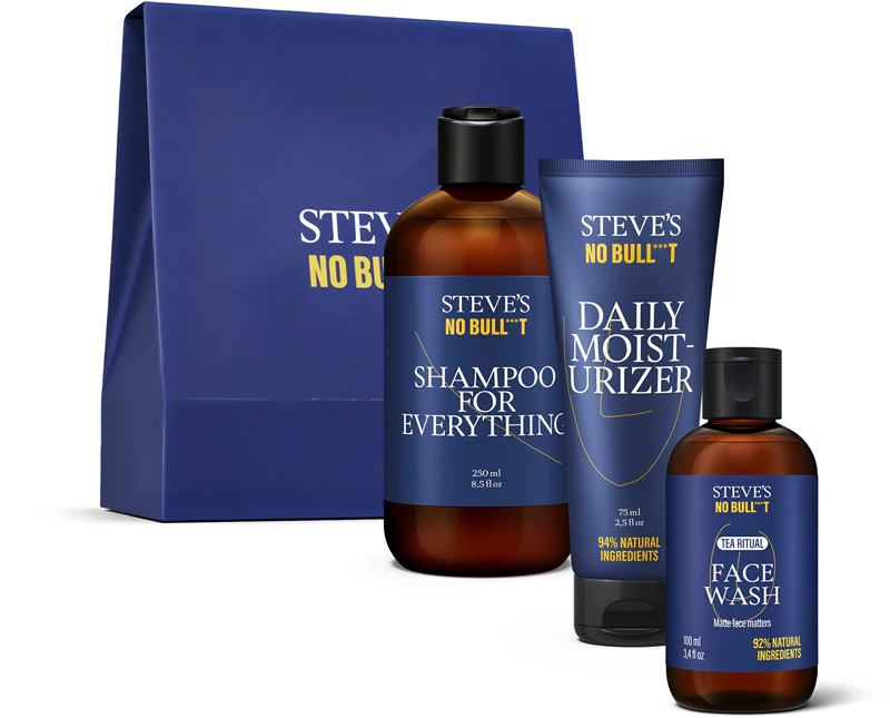 Kit de presente Steve's Fresh Face All Day para homens