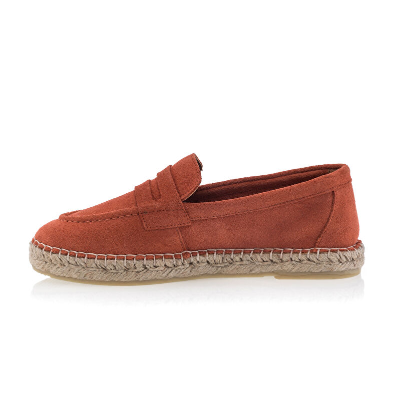 Oransje espadriller med tausåler til dame
