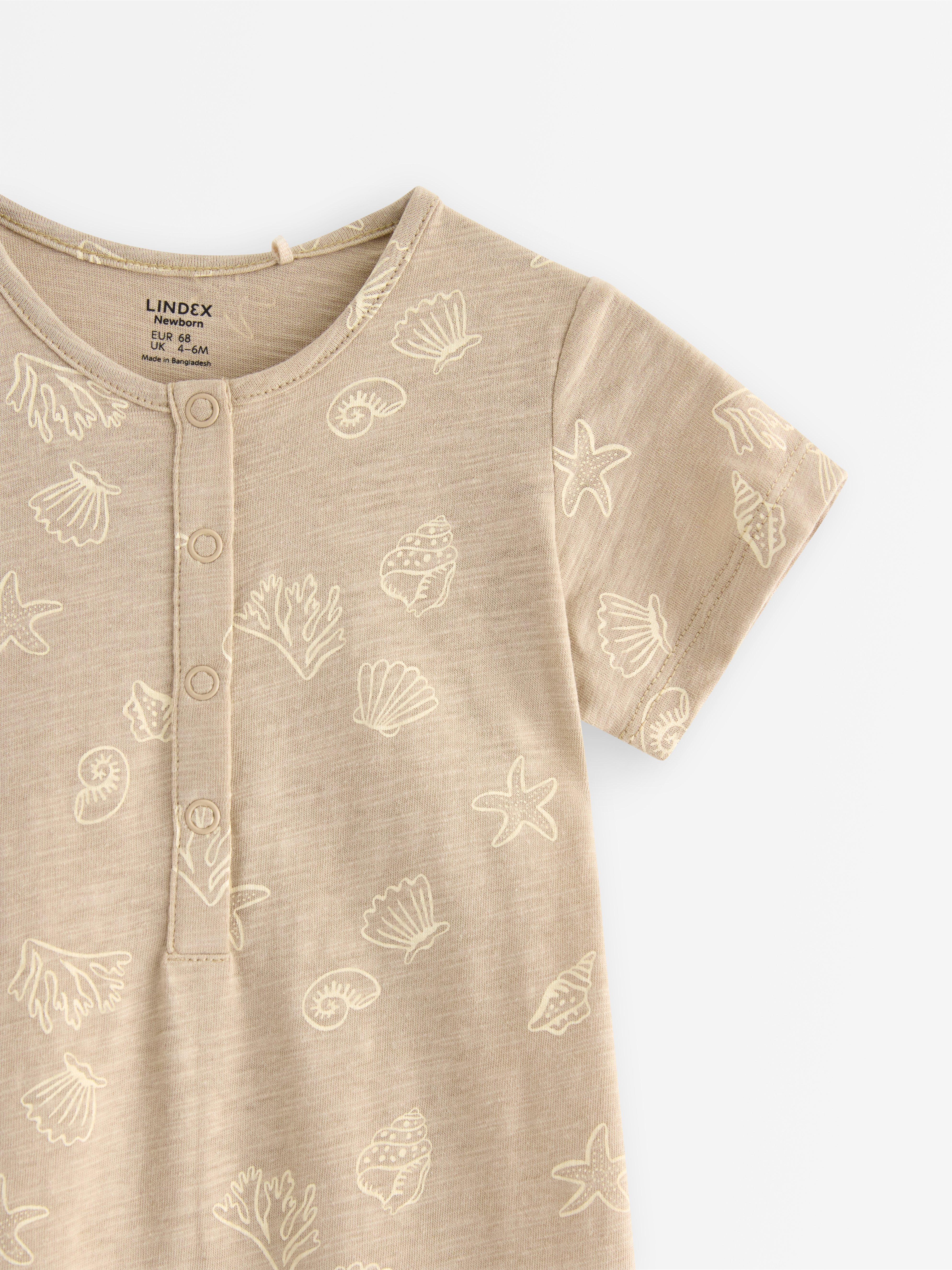 Romper i slubtrikå Beige