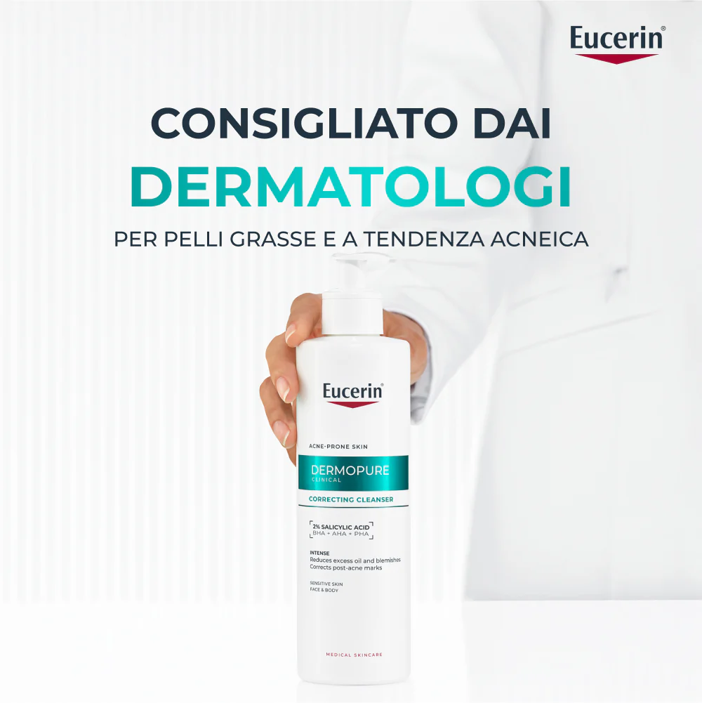 Dermopure Detergente Tripla Azione - Gel detergente viso, Gel viso antimperfezioni, Gel viso antimacchie