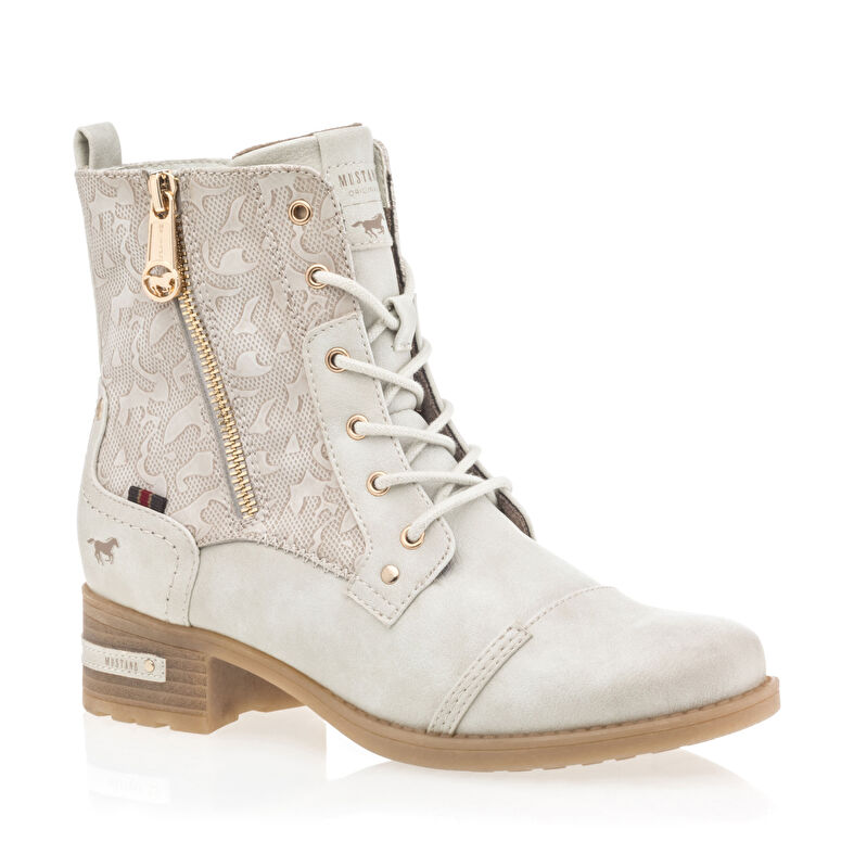 Weiße Damenstiefel / Stiefeletten