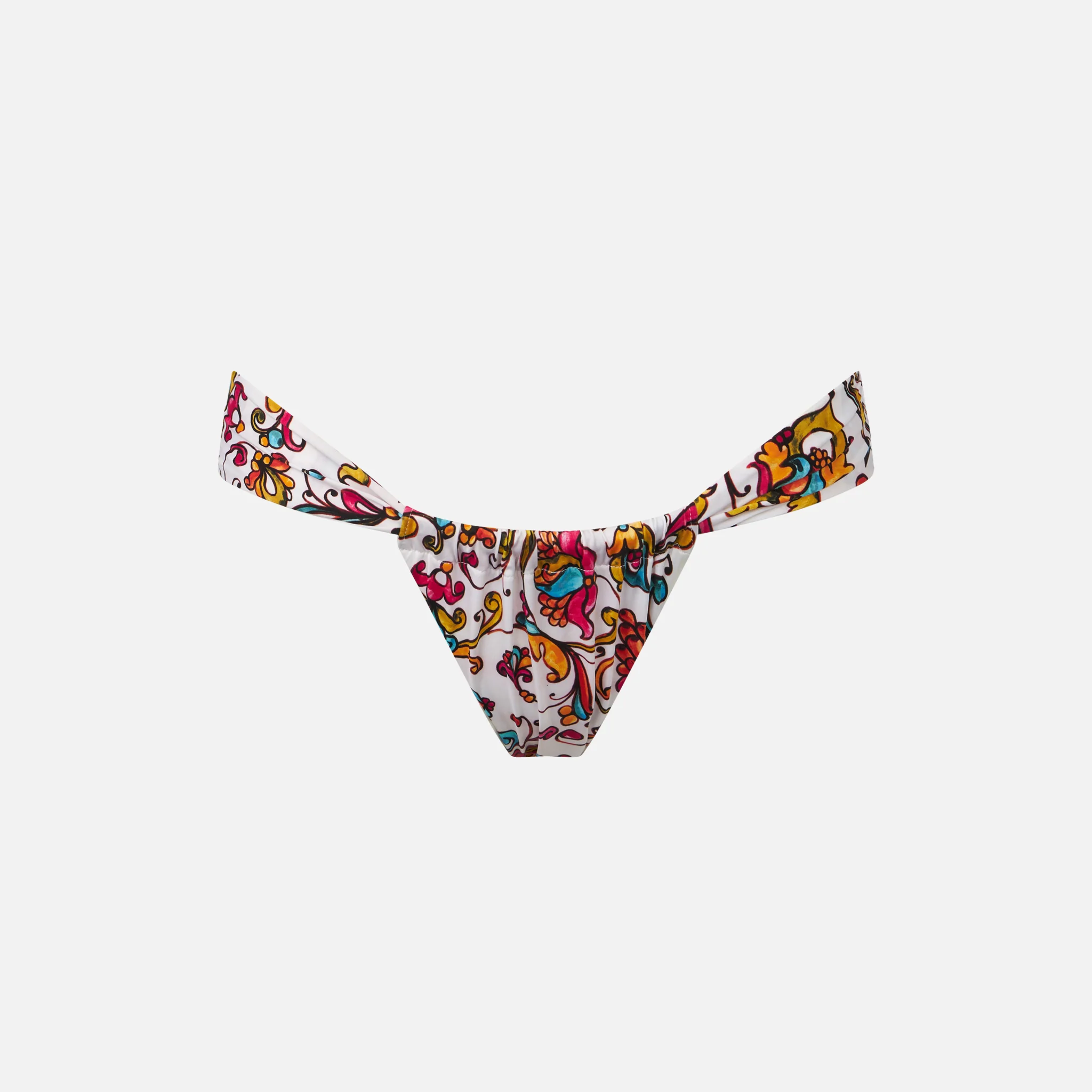 Braguita de baño de corte alto para mujer con estampado de mayólica