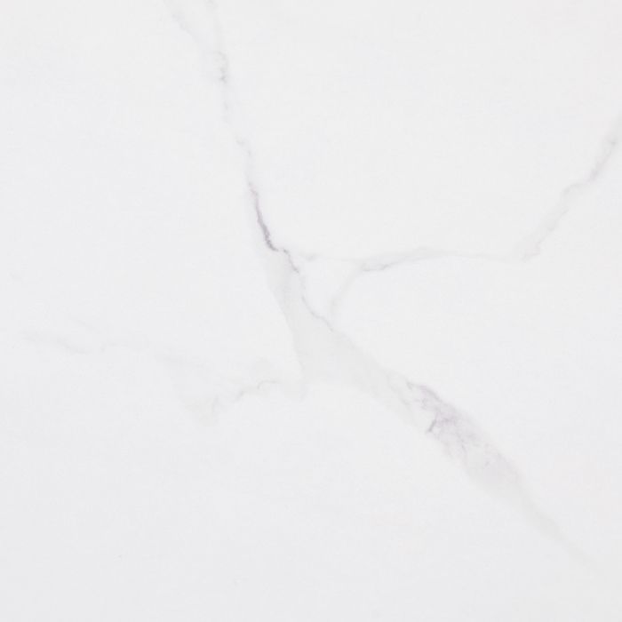 Tavolo da pranzo - TRUXEN8 - 140x75 cm - Effetto marmo - Gambe regolabili - Bianco/Nero