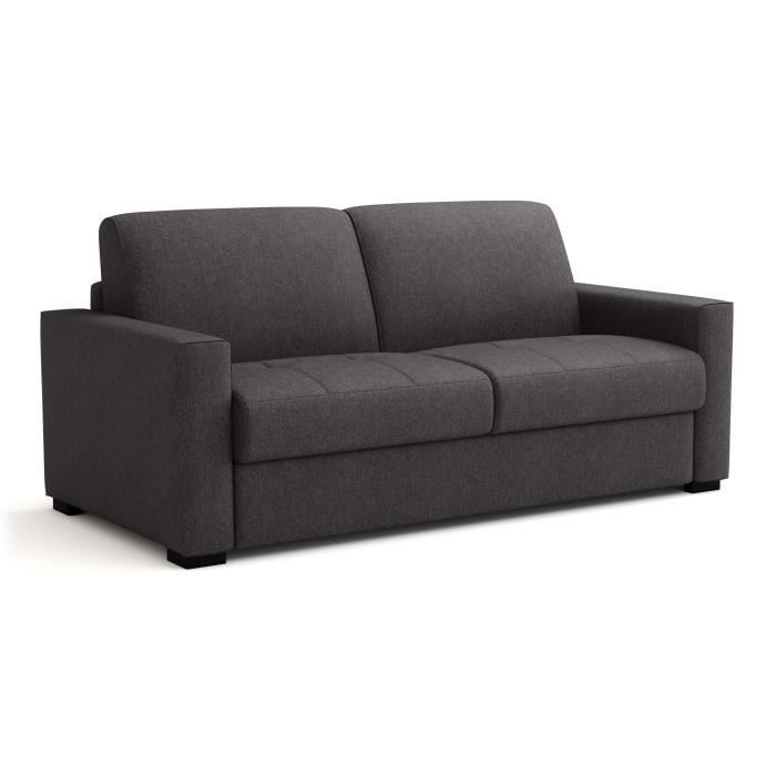 Express-Schlafsofa - MARIUS - Anthrazitfarbener Stoff - 14 cm Matratze - 190 x 100 x 87 cm