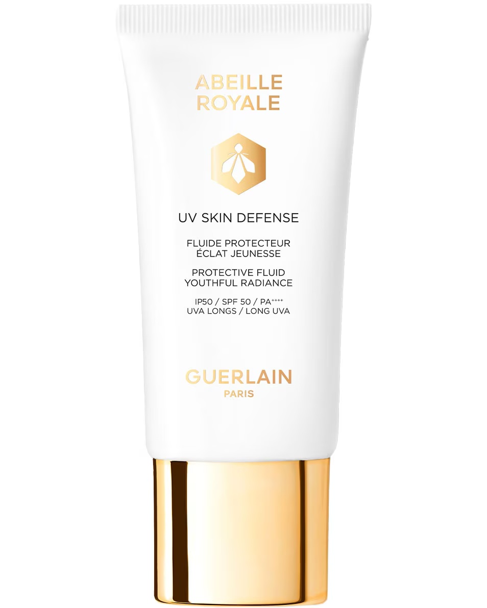 GUERLAIN ABEILLE ROYALE UV SKIN DEFENSE ΠΡΟΣΤΑΣΙΑ ΚΑΘΗΜΕΡΙΝΗ ΠΡΟΣΤΑΣΙΑ ΕΠΙΔΕΡΜΙΔΑΣ ΓΙΑ ΝΕΑΝΙΚΗ ΛΑΜΨΗ, ΥΓΡΟ ΠΡΟΪΟΝ ΜΕ SPF 50/PA