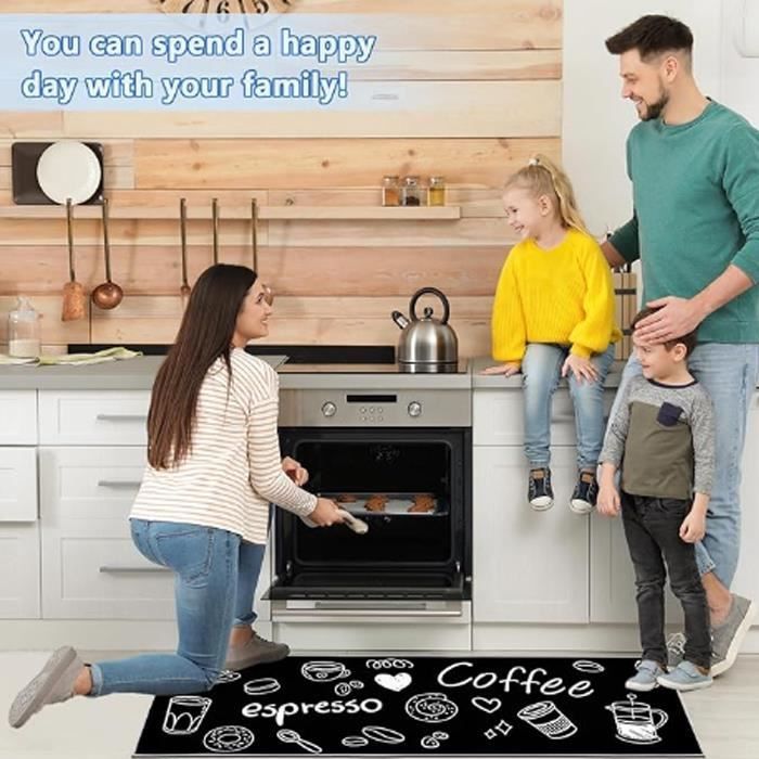 Alfombrillas de cocina - FOLAYA - Juego de 2 - Antideslizantes - Absorbentes de agua y aceite - Resistentes al polvo