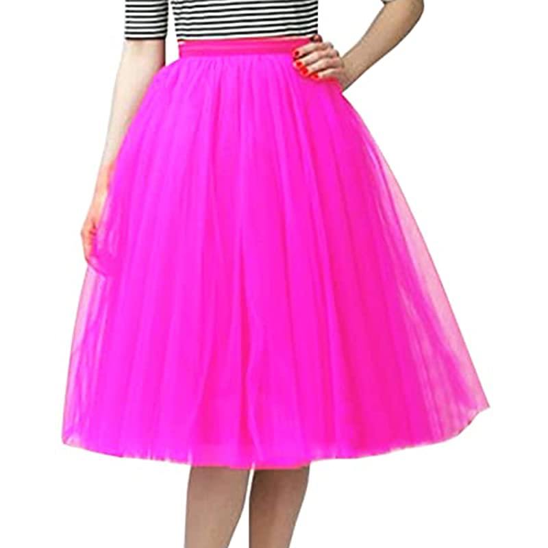 Jupe de bal courte trapèze en tulle, longueur genou, style tutu, pour femme