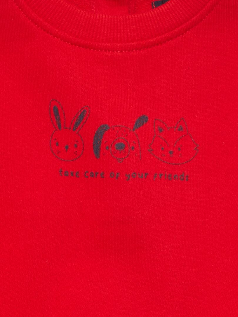 Lichtgewicht fleece sweatshirt - Rood