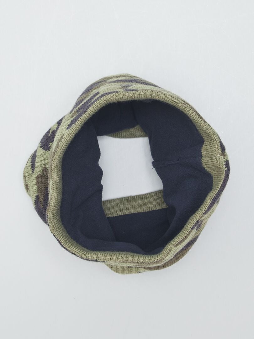 Bufanda tubular con estampado de camuflaje - militar