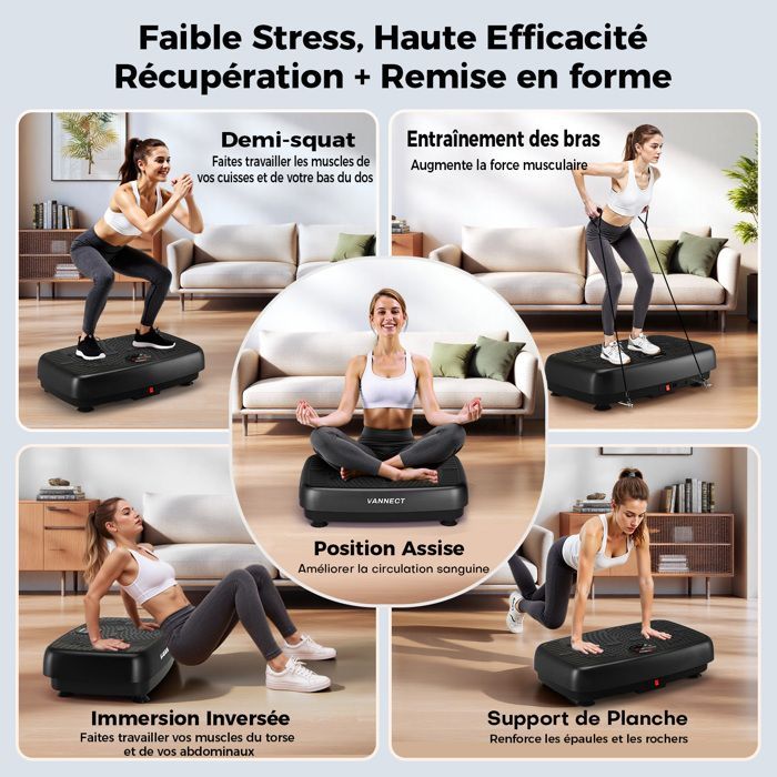 Attrezzatura per il fitness - Pedana vibrante 2026 Neu 3D - 120 velocità - Telecomando - Portata massima 200 kg