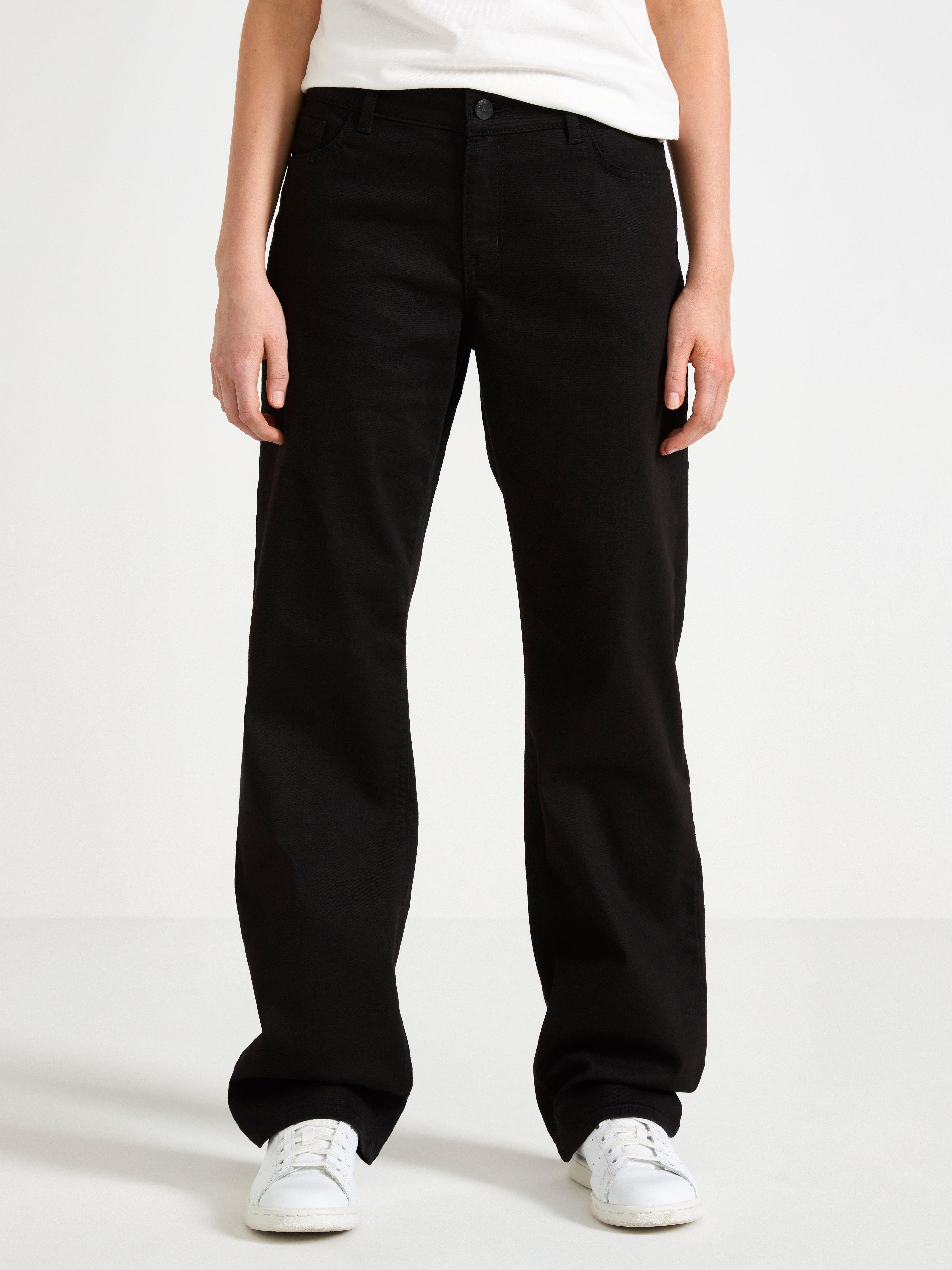 Calça jeans reta STELLA preta
