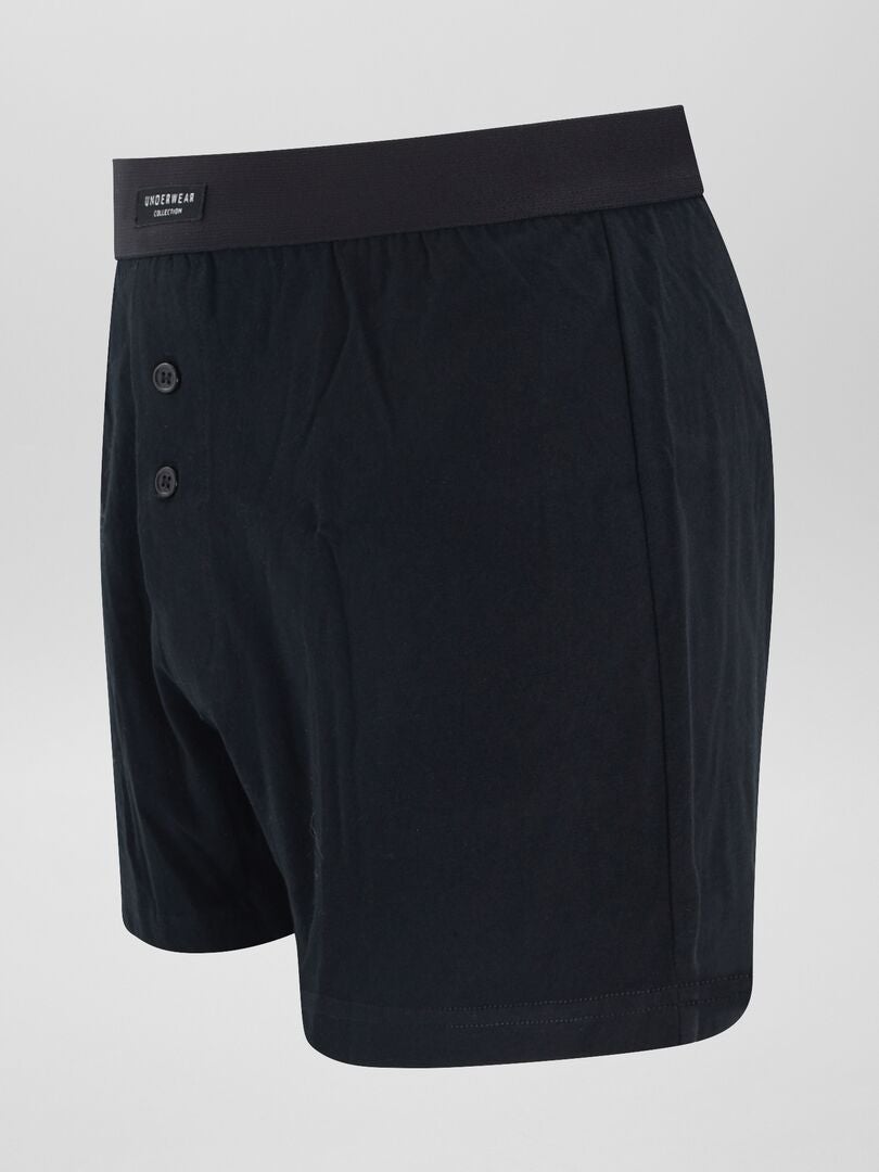 Set van 3 effen boxershorts - ZWART