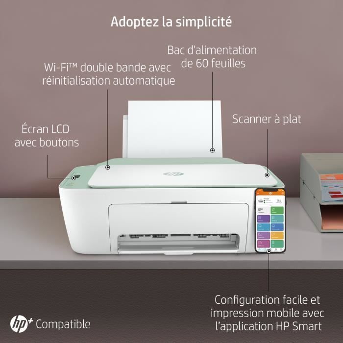 Imprimante tout-en-un HP DeskJet 2722e jet d'encre couleur