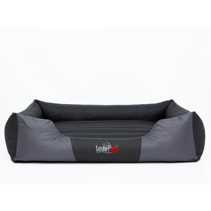 L lit pour chien PREMIUM – noir-gris