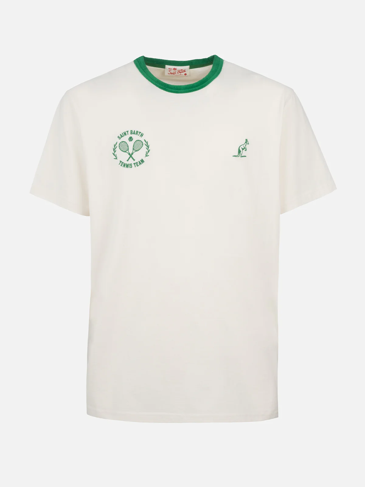 T-shirt da uomo bianca in cotone Dover con ricamo Australian | AUSTRAL