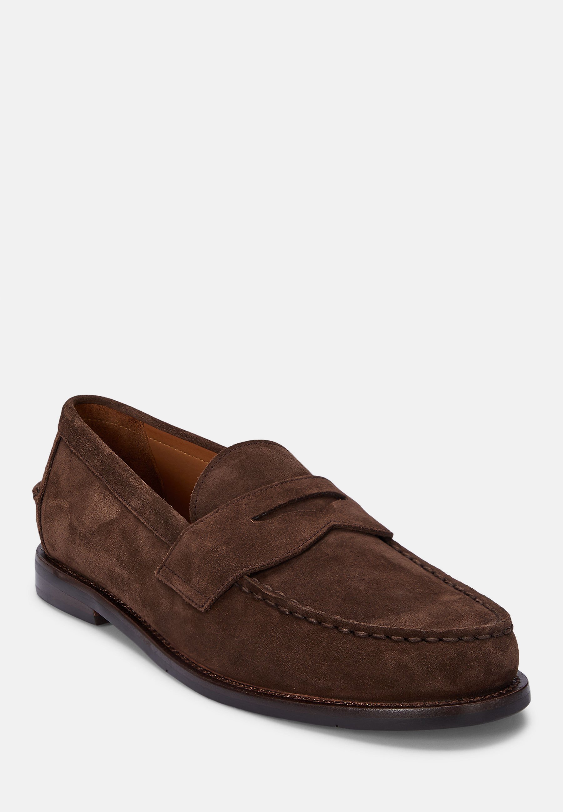 Polo Ralph Lauren ALSTON MOCASSINO IN CAMOSCIO - Mocassini - marrone scuro