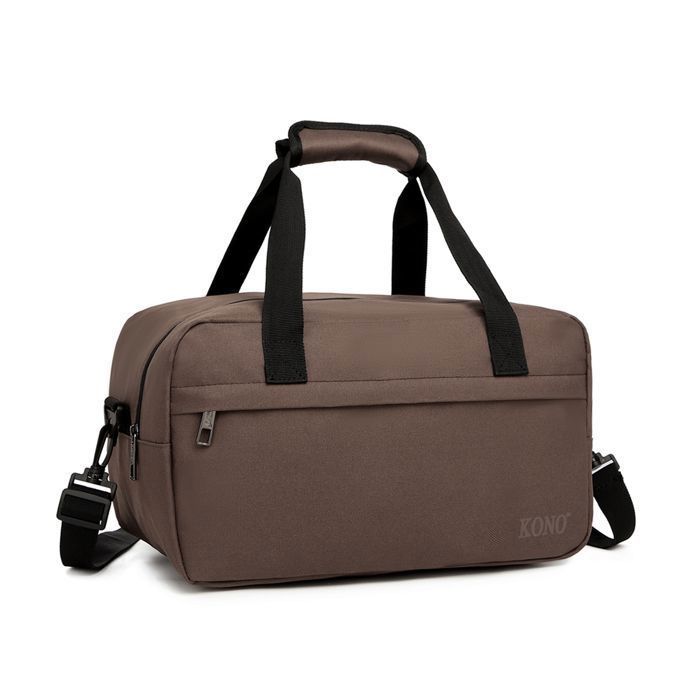 Travel Bag 35x20x20CM 14L Cabin Luggage Large Capacity Travel Suitcase Weekend Bag for Sports Gym Multifunctional - Brown
