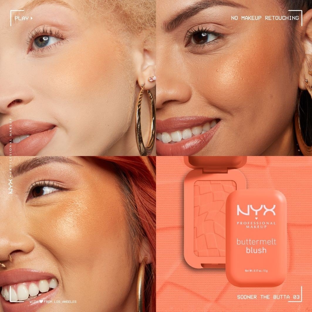 NYX Professional Makeup Blush Buttermelt lícenka - 5 g