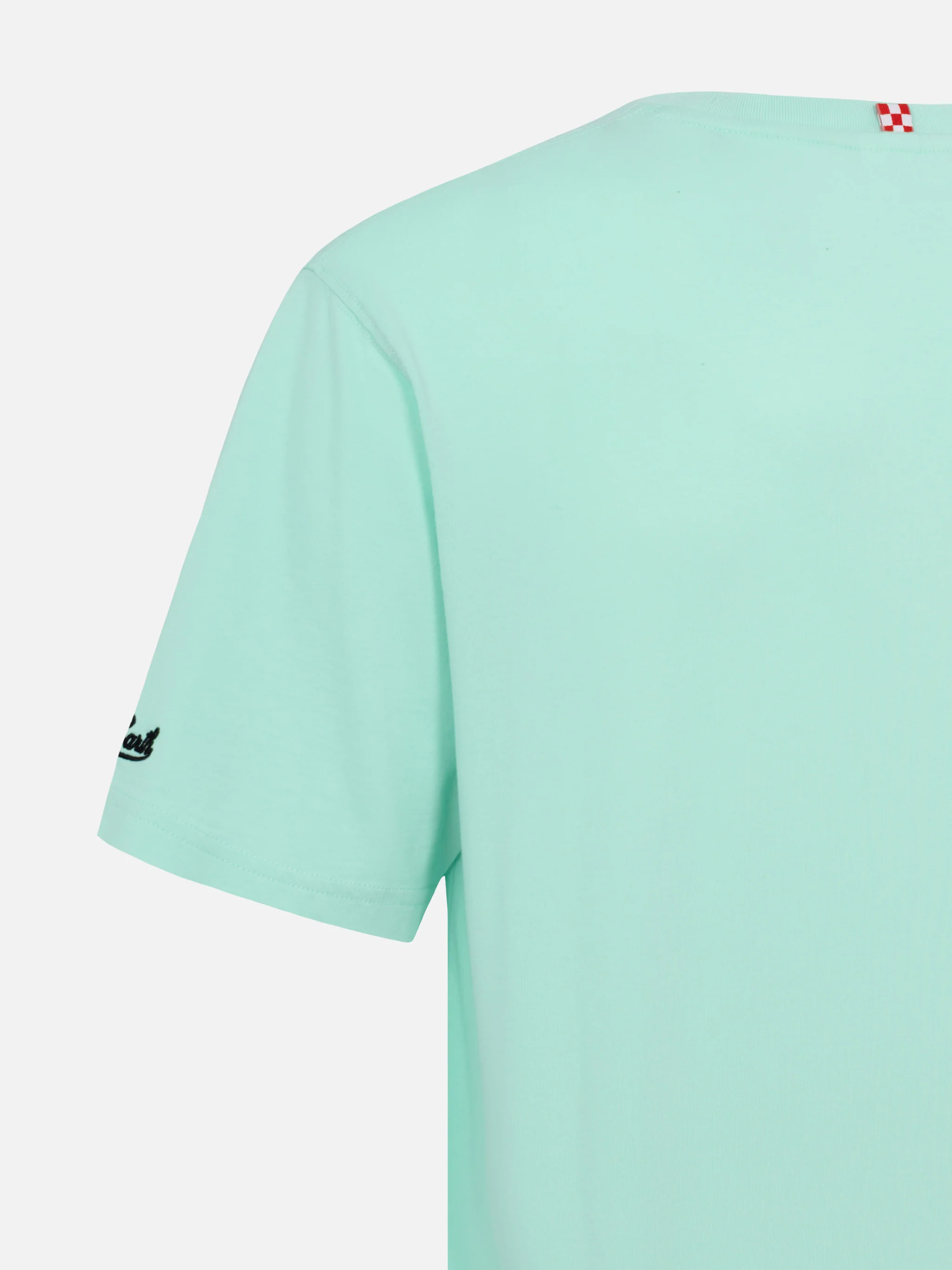 Portofino T-shirt van klassiek katoenen jersey met Sabato Di-borduurwerk.