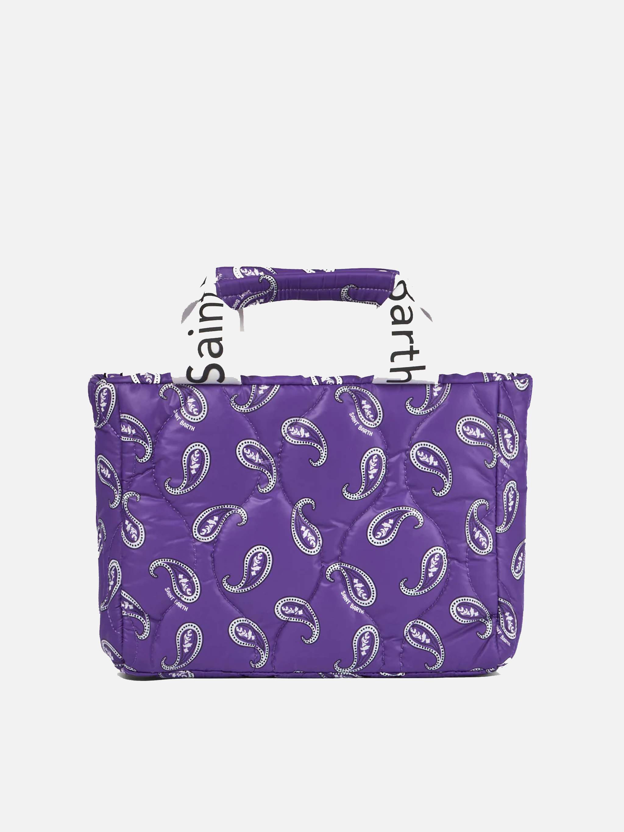 Bolso acolchado con estampado de cachemir
