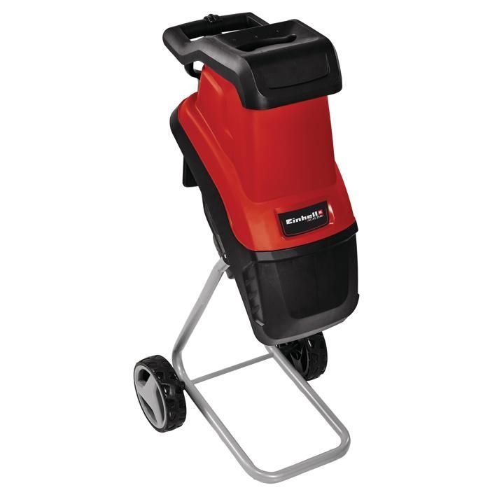 Trituradora de jardín Einhell GC-KS 2540 con cuchillas (2500 W, 3800 rpm). Incluye bolsa recolectora de 55 L.