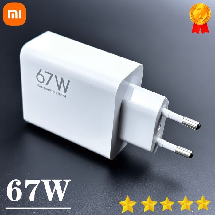 Carregador rápido turbo Xiaomi 67W, adaptador UE, cabo USB tipo C 6A para Note Pro, Mi 13 Lite, K60, K60E, K50, CIVI 3 e 2 (67W)
