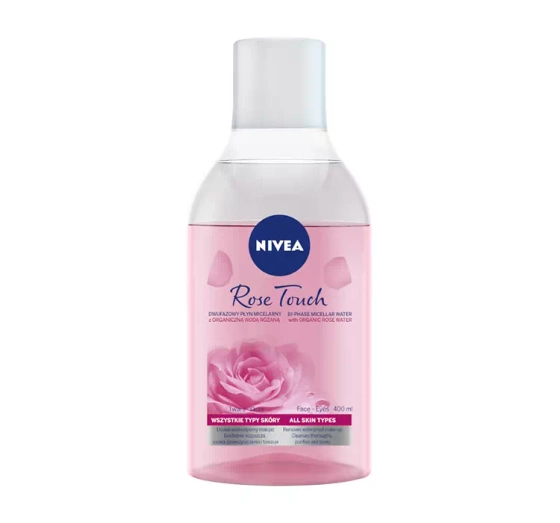 NIVEA Rose Touch dwufazowy płyn micelarny do demakijażu z wodą różaną 400 ml