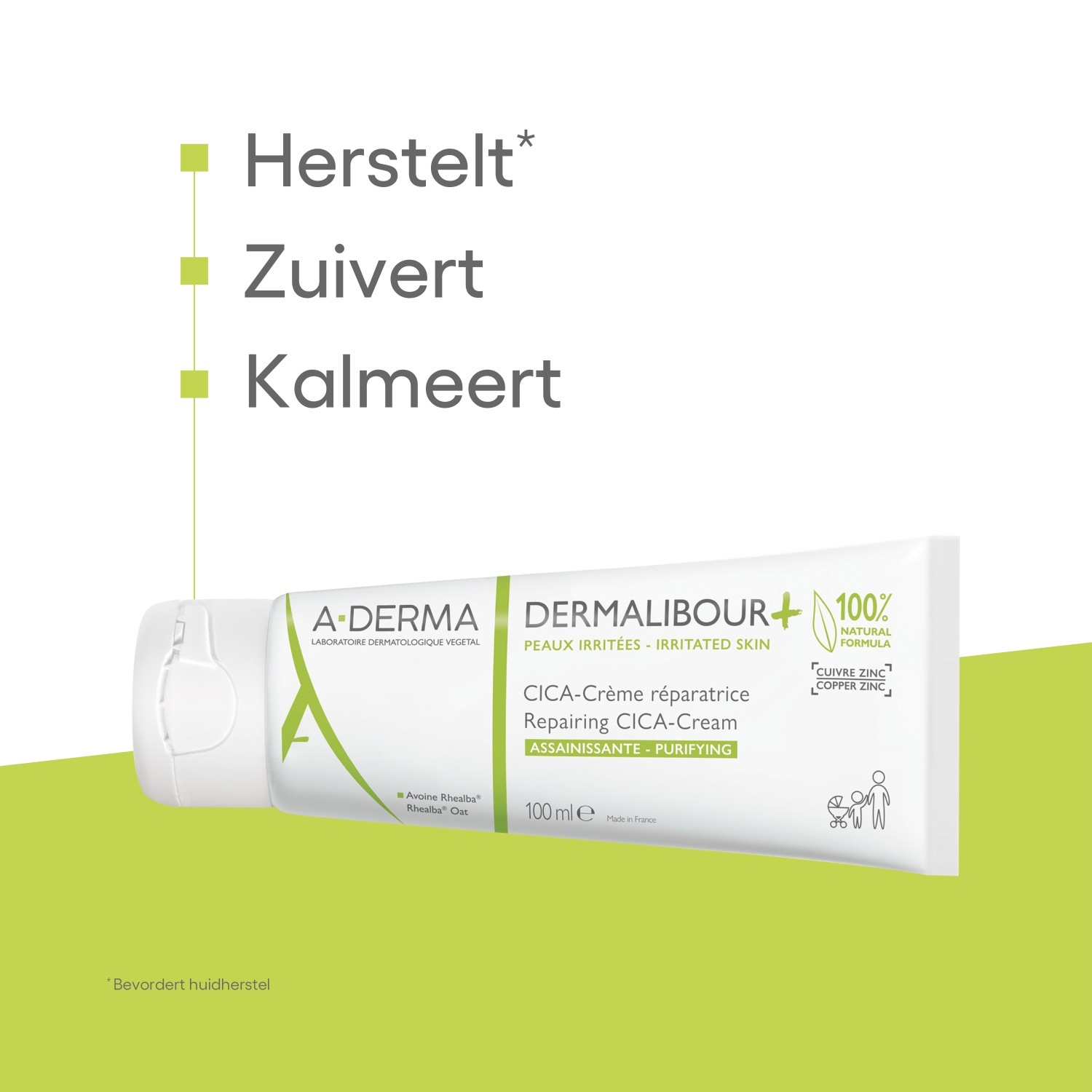 A-DERMA kūno kremas „Dermalibour+“ + atkuriamasis CICA kremas - 50 ml