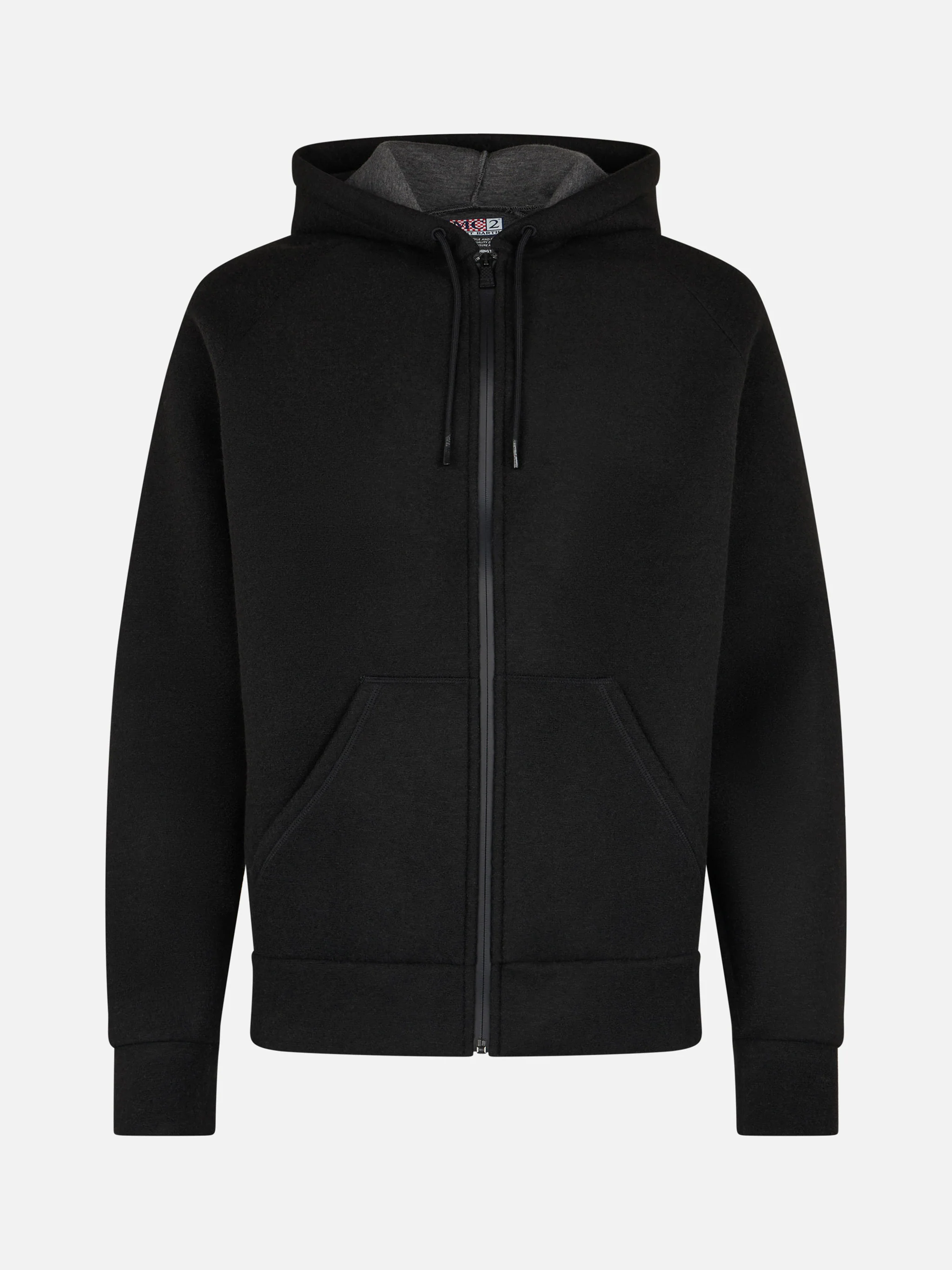 Carrel herensweatshirt van zwart scuba-technisch materiaal.