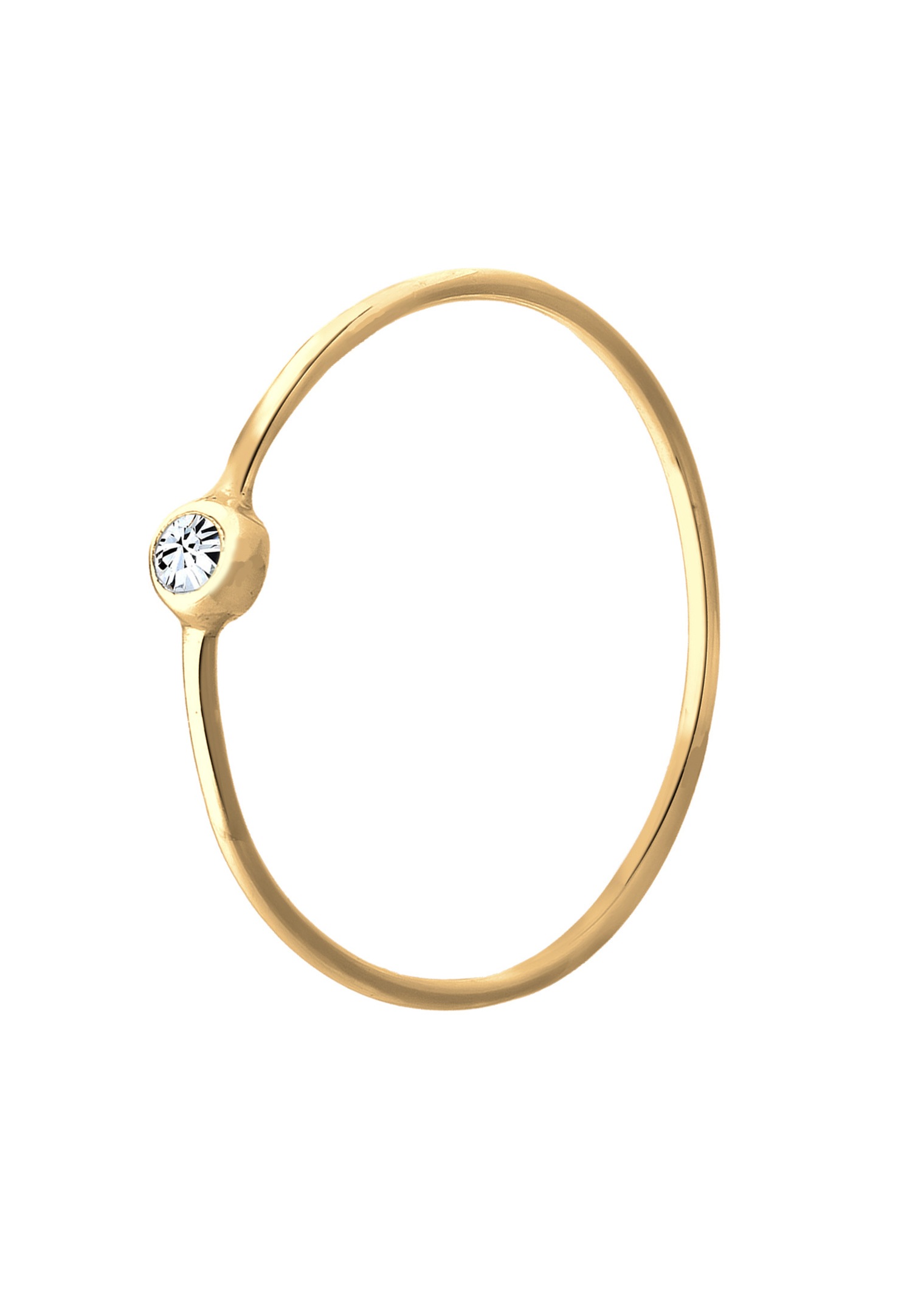 Elli Femmes Solitaire avec Cristal en Argent Sterling 925