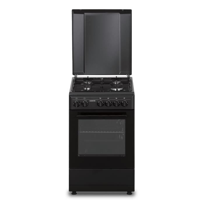 Cocina de gas OCEANIC OCEACG50GB - 4 quemadores - 49,8 x 61 x 86 cm - Negra