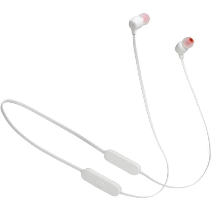 Auriculares inalámbricos JBL Tune 125BT - Intraurales - Sonido Pure Bass - Bluetooth 5.0 - 16 horas de autonomía - Blanco
