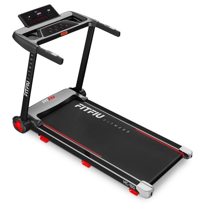 Tapis de course pliable - FITFIU Fitness MC-160 - max.14km/h - surface 41x107cm - inclinaison manuelle - 2.0HP - App et Bluetooth