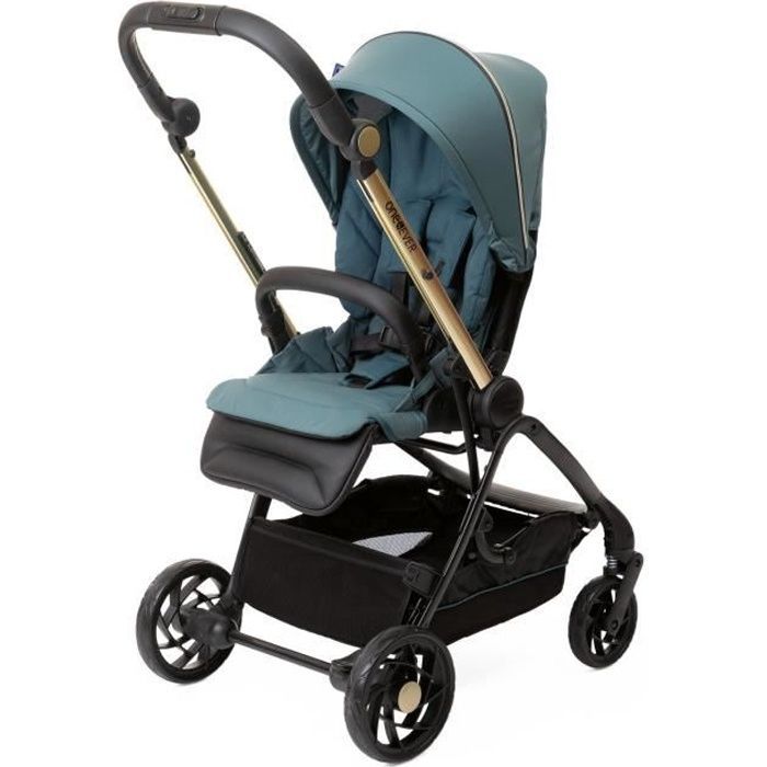 Cochecito Chicco One4Ever Green Gem City - Asiento reversible - Ruedas grandes - Peso: 7,9 kg