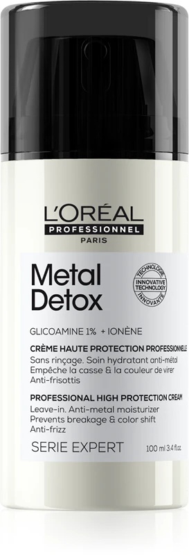 „L'Oréal Professionnel Serie Expert Metal Detox“ apsauginis kremas nusilpusiems, lūžinėjantiems plaukams