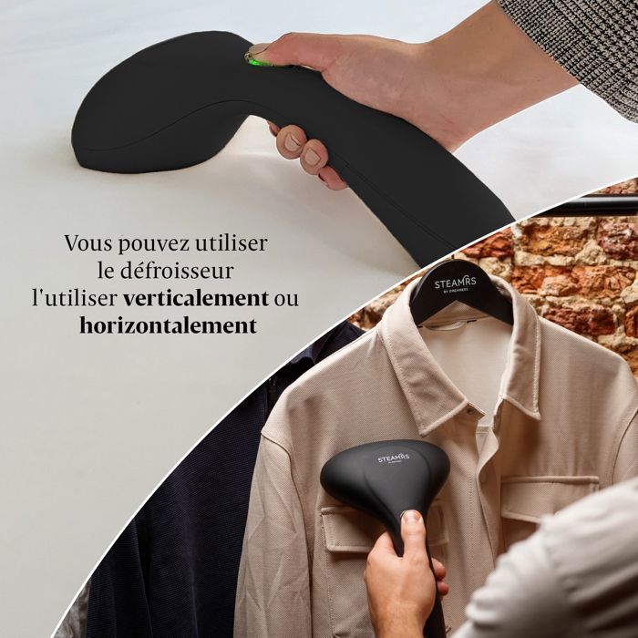 STEAMRS - Défroisseur vapeur de luxe puissant - Défroisseur à main - Noir