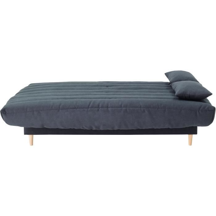 Sofá-cama de 3 lugares - cinza - Área para dormir 125x190 cm - Com almofadas