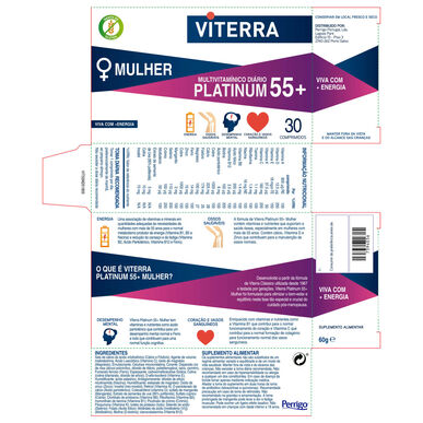 Viterra Platinum 55 Denní multivitamin pro ženy, 30 tablet.