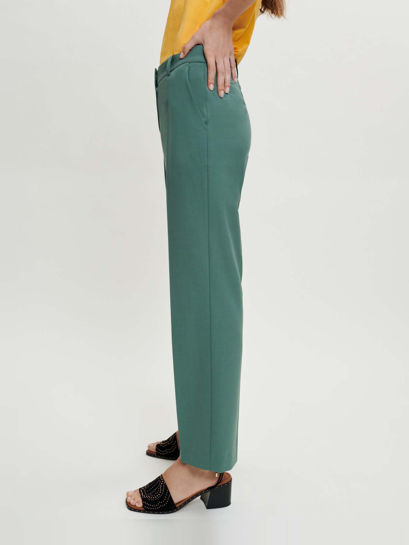 Pantaloni de costum cu croială dreaptă - Vert