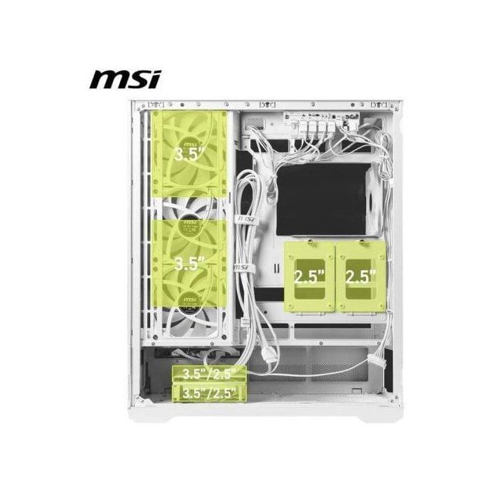 Boîtier PC - MSI - MAG Pano 110R PZ - Moyen tour - Blanc