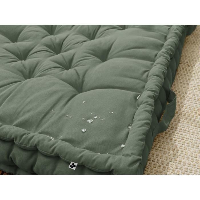 Futón de exterior KALA de 60x120 cm - Repelente al agua y resistente a los rayos UV - Efecto mariposa - Romero