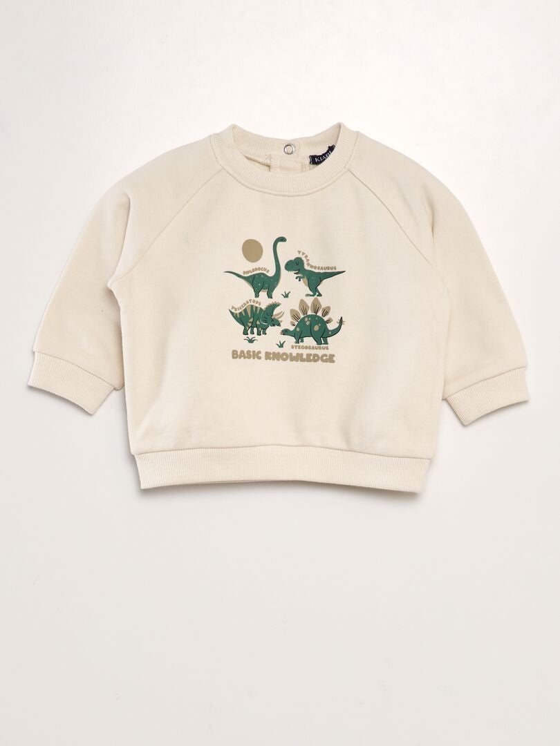Sudadera de algodón colorida - BEIGE
