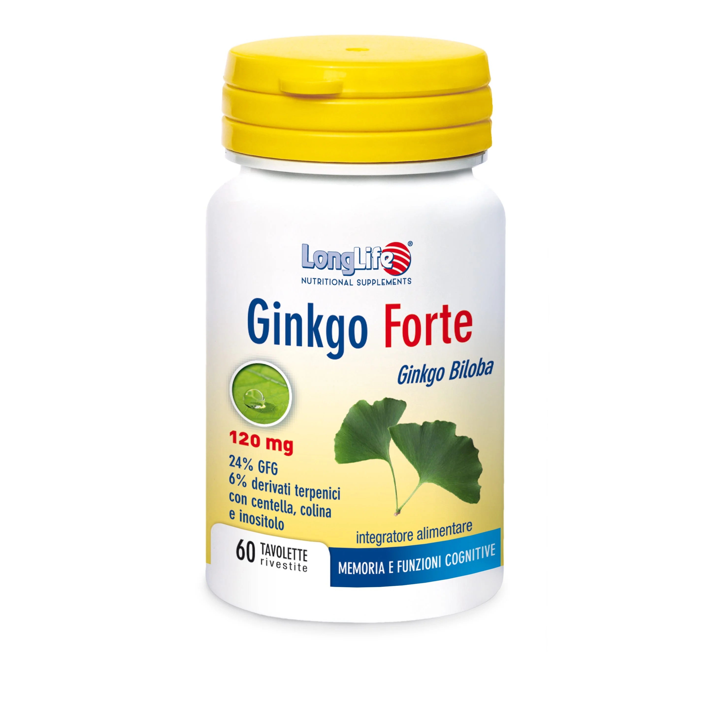 LONG LIFE Longlife Ginkgo Forte 60 tabletten Voedingssupplement voor een goede bloedsomloop
