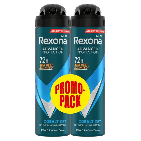Rexona Men Cobalt Dry Anti-transpirant Deodorant Spray 2 x 150 ml