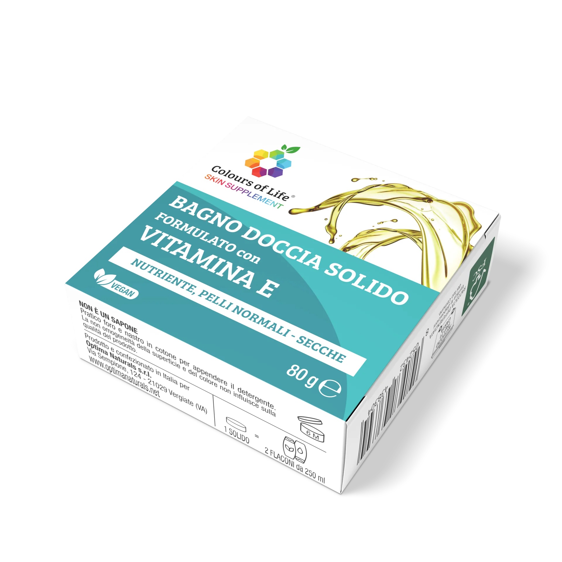 OPTIMA vaste douchegel met vitamine E 80 g voor de droge en gevoelige huid