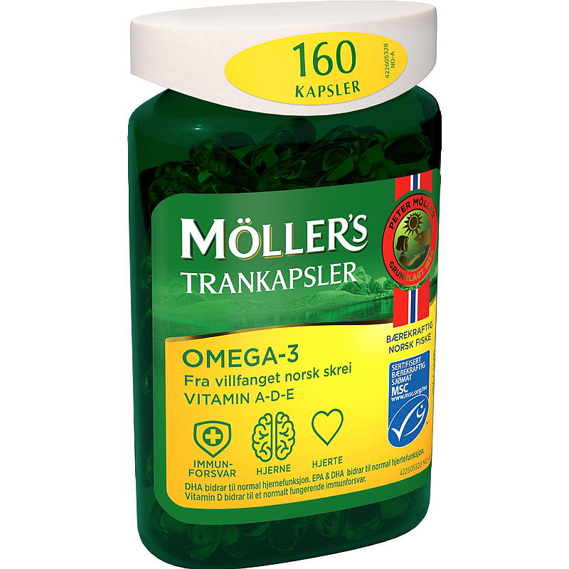 Möller's Möller's torskelevertrankapsler Omega-3 160 stk.