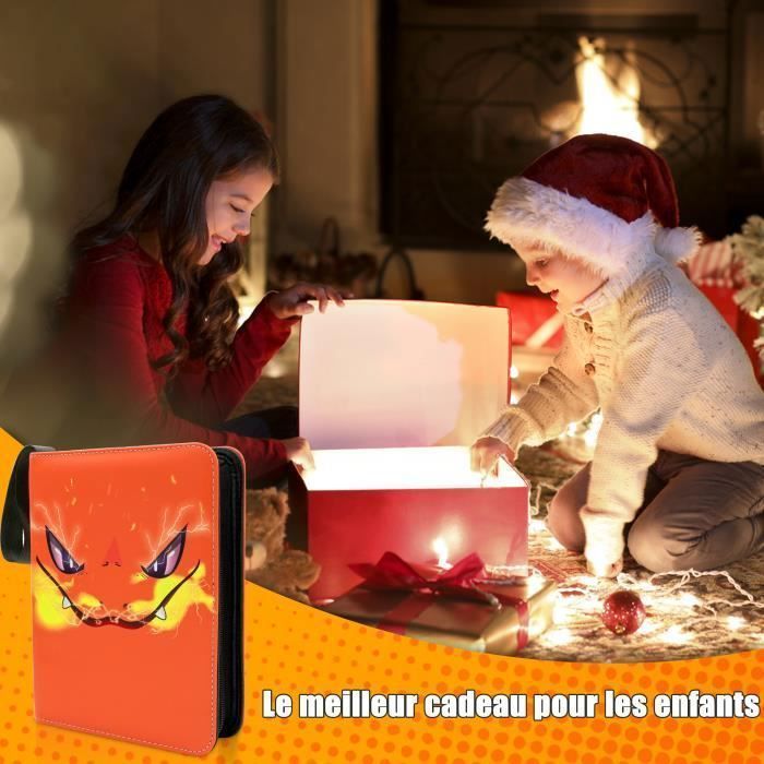 Carpeta para cromos coleccionables - KENLUMO - Capacidad para 480 cromos - 60 páginas - Naranja