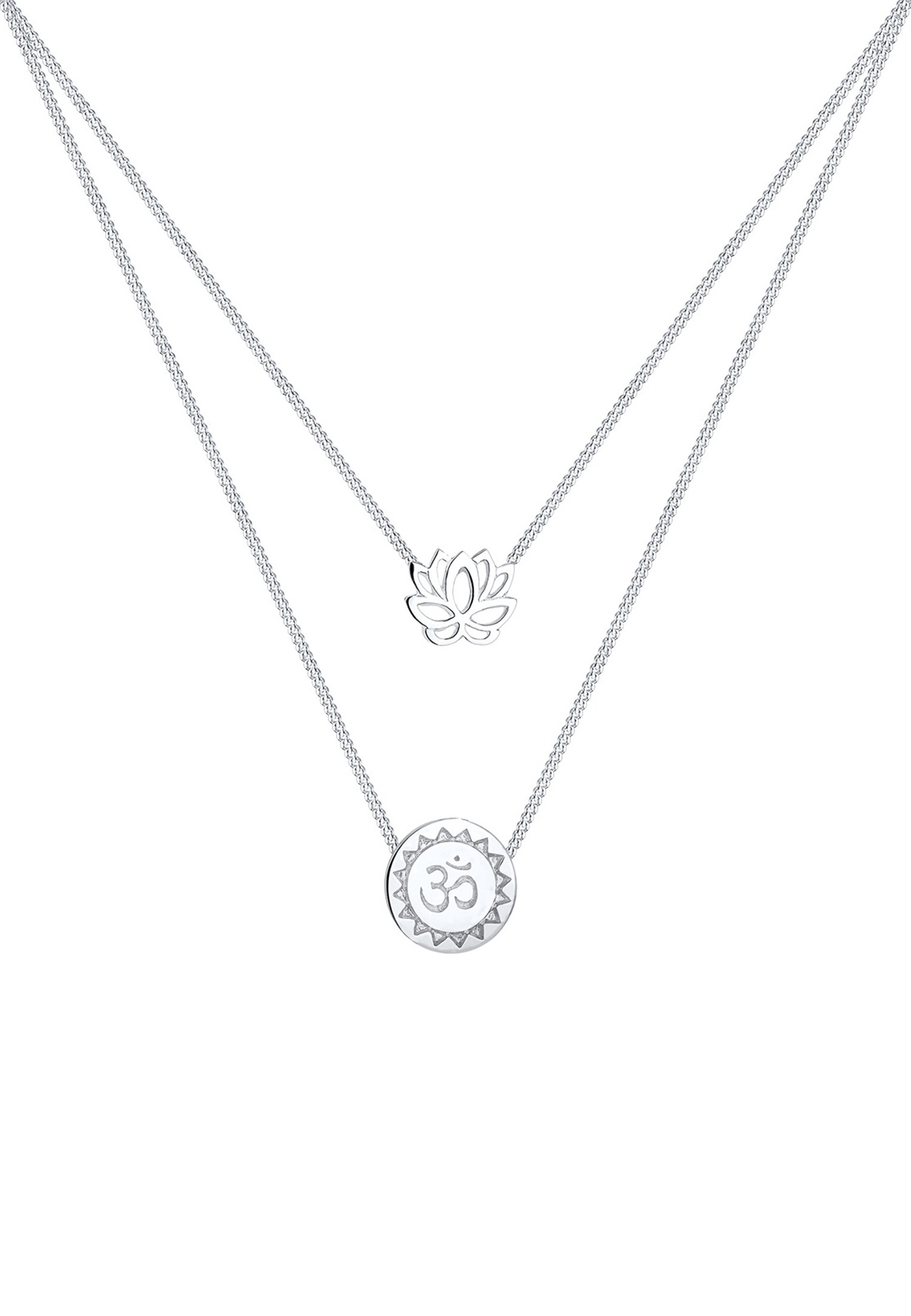 Elli Femme Fleur de Lotus Mantra en Argent Sterling (925/1000)