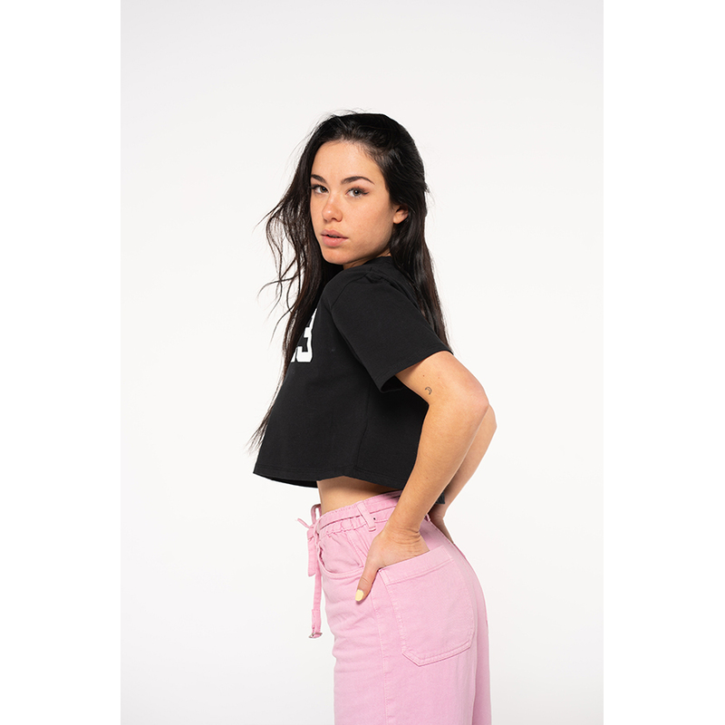 Camiseta curta oversized com estampa grande Rams 23
