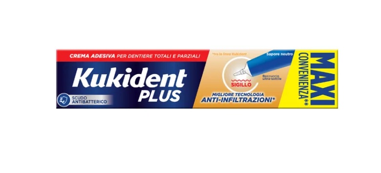 KUKIDENT Kukident Plus Sello Antifugas Sabor Neutro 57 g Crema Adhesiva Para Dentaduras Postizas